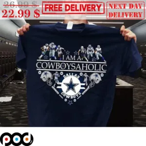I Am A Cowboysaholic Dallas Cowboys Heart Shirt