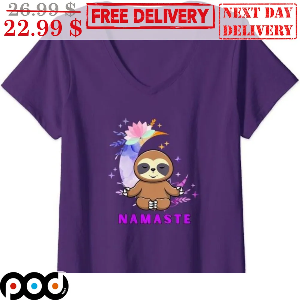 Sloth Yoga Namaste Moon Shirt