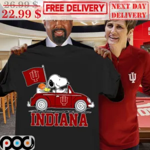 Snoopy Indiana Hoosiers Car Driver Shirt