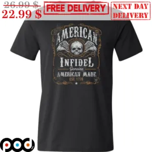 Skull American Infidel Genuine American Made Vintage Shirt