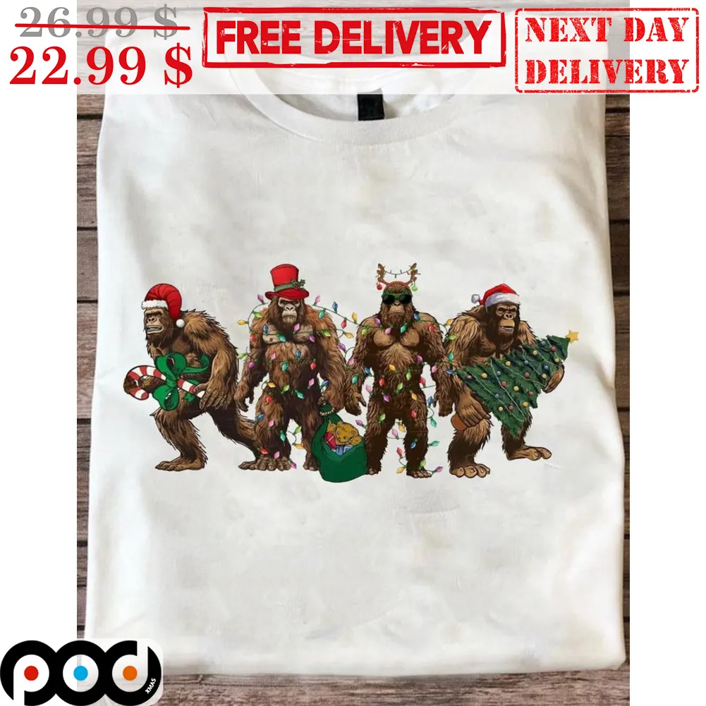 Bigfoot Santa Merry Christmas 2023 Shirt