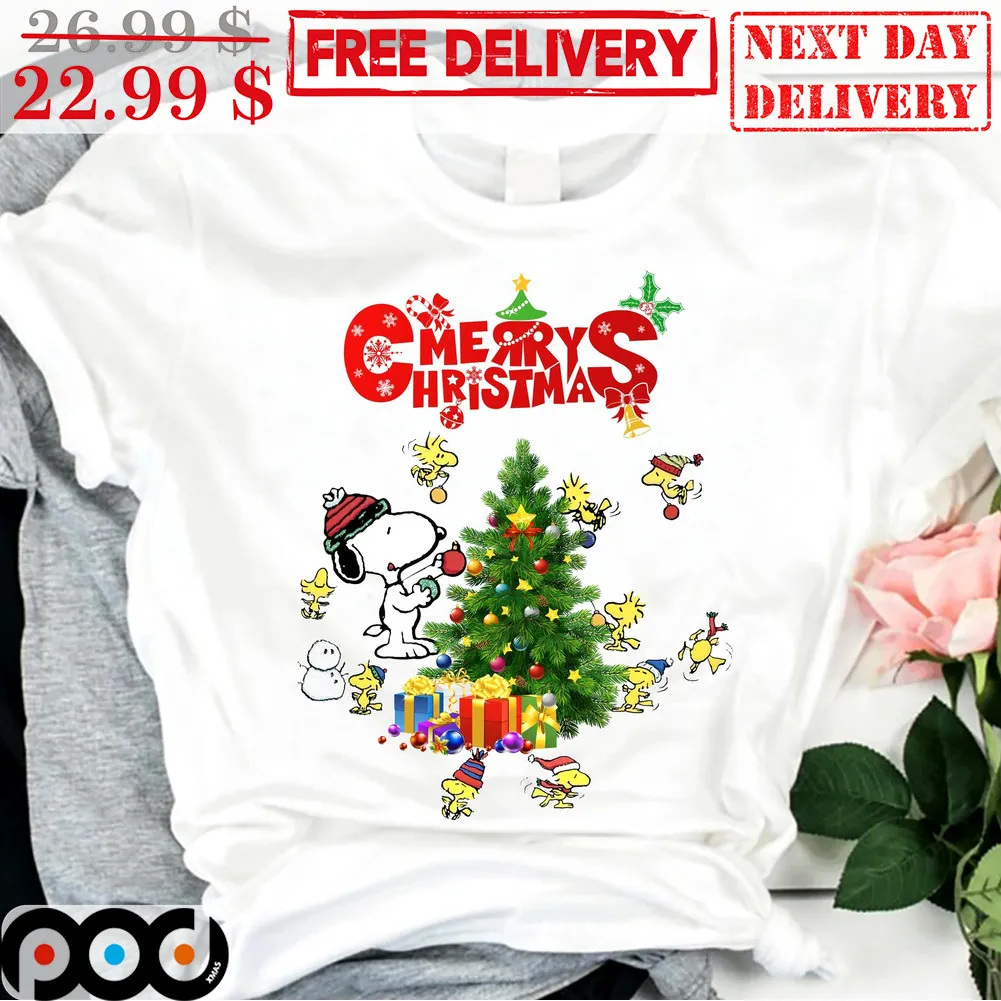Snoopy Woodstock Merry Christmas Shirt