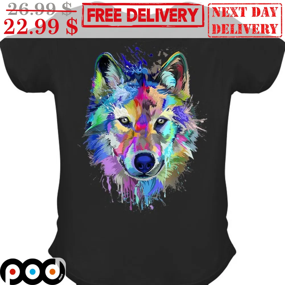Wolf Face Art Graphic Shirt