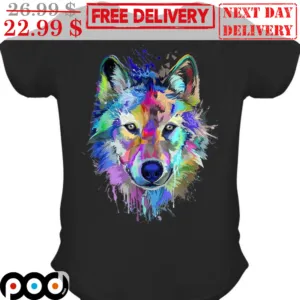 Wolf Face Art Graphic Shirt