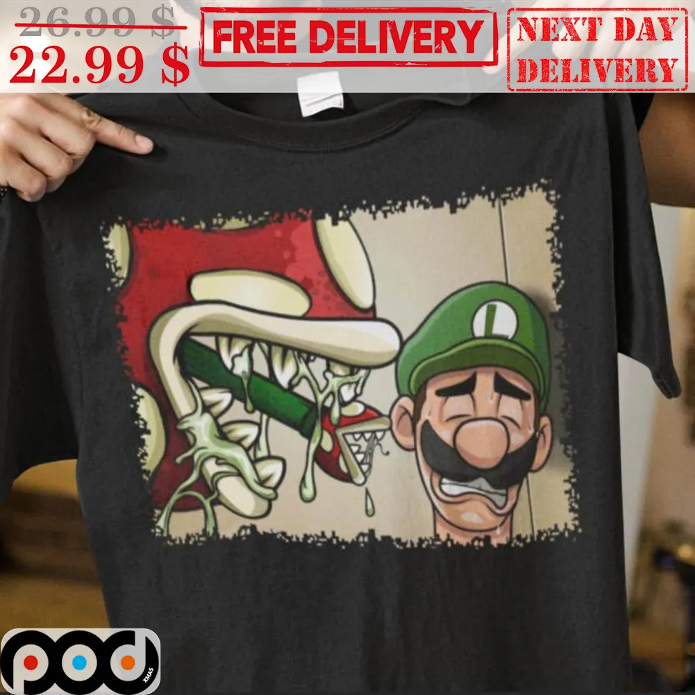 Mushroom Super Mario Aliens Predator Shirt