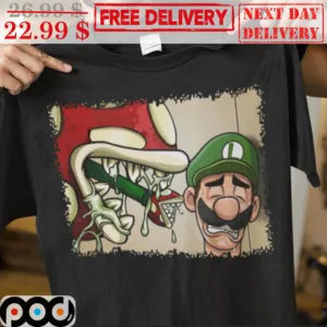 Mushroom Super Mario Aliens Predator Shirt