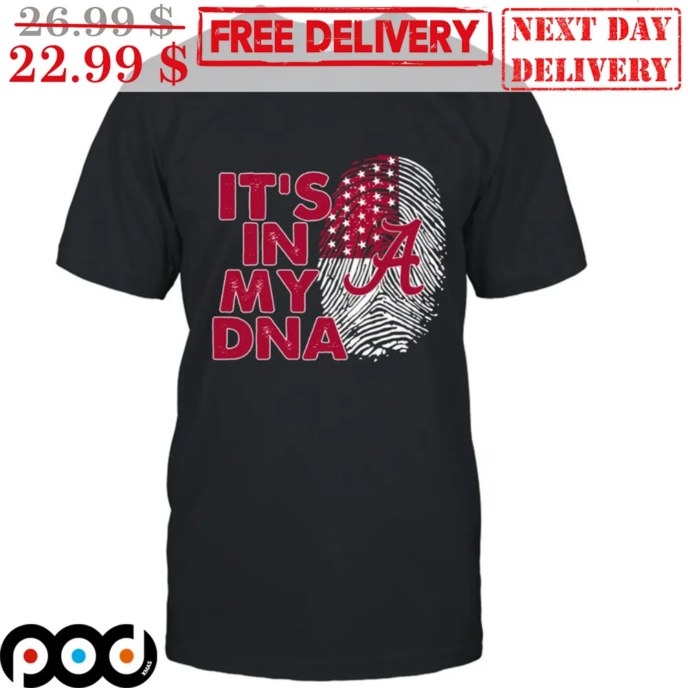 Alabama Crimson It's In My DNA Fingerprint Shirt