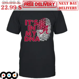 Alabama Crimson It's In My DNA Fingerprint Shirt