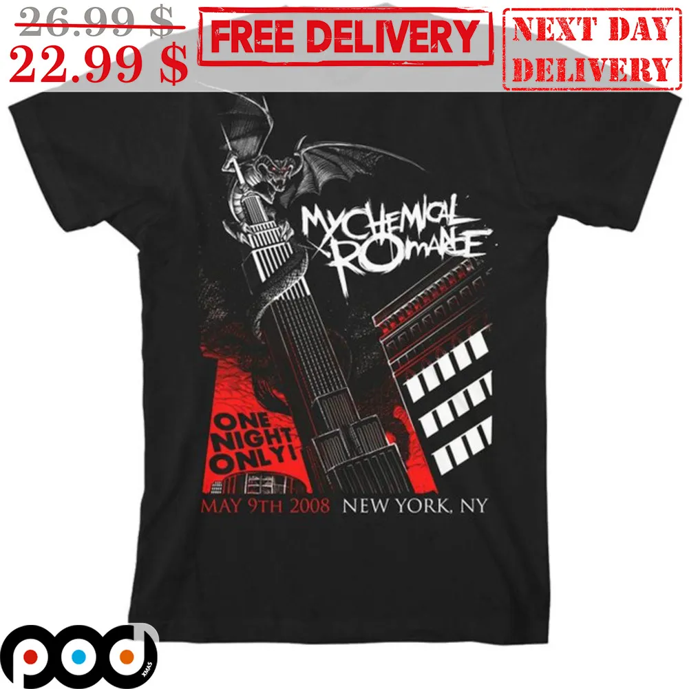 My Chemical Romance Band One Night Only May 9Th 2008 New York City Shirt