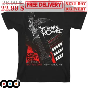 My Chemical Romance Band One Night Only May 9Th 2008 New York City Shirt