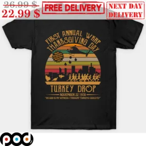 First Annual Wkrp Thanksgiving Day Turkey Drop November 22 1978 Retro Shirt