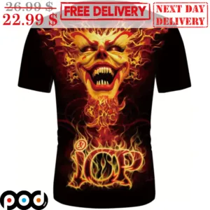 ICP Fire Scary Clown Face Graphic Halloween 2023 Shirt