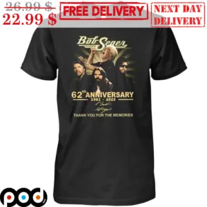 Bob Seger 62nd Anniversary 1961 2023 Signature Thank You For The Memories Vintage Shirt