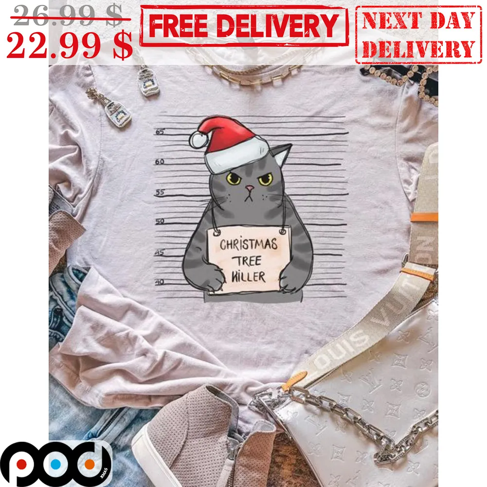 Cat Christmas Tree Hiller Cute Shirt