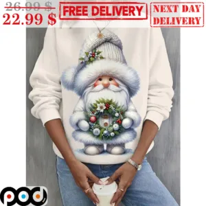 Gnomes White Cute 3D Christmas Shirt