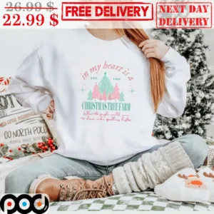 In My Heart Is A Christmas Tree Farm Christmas Shirt