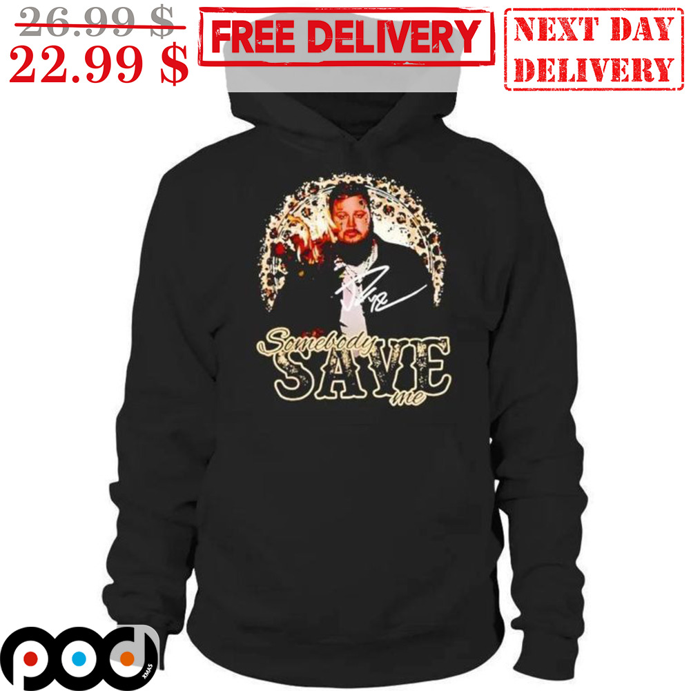 Jelly Roll Somebody Save Me Signature Leopard Shirt Jelly Roll Somebody Save Me Signature Leopard Shirt