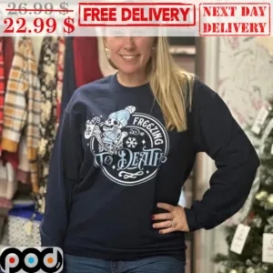 Skeleton Freezing To Death Christmas Shirt