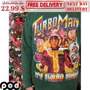 Turbo Man It's Turbo Time Lightning Shirt
