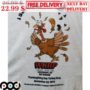 Helicopter I Survived WKRP Thanksgiving Day Turkey Drop Shirt