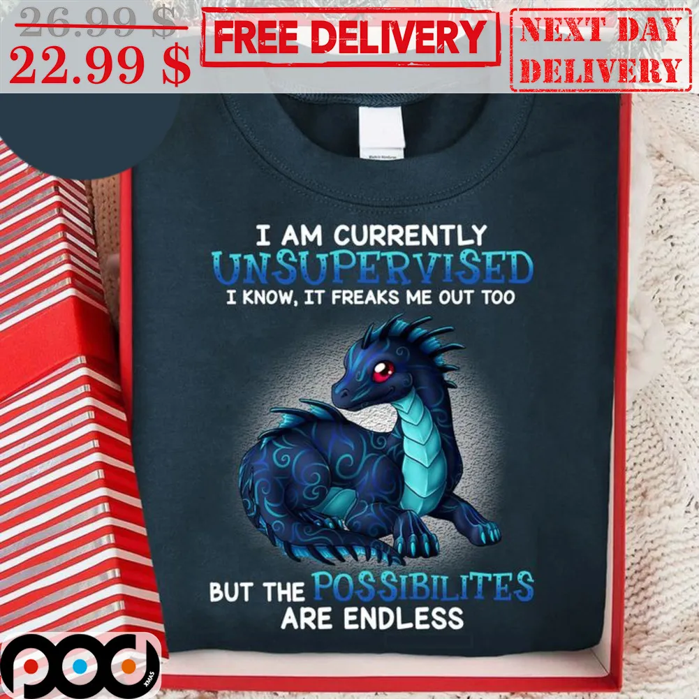 Dragon I Am Currently Unsupervised I Know It Freaks Me Out Too But The Possibilites Are Endless Shirt