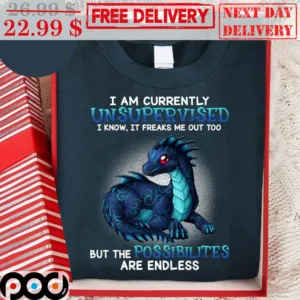 Dragon I Am Currently Unsupervised I Know It Freaks Me Out Too But The Possibilites Are Endless Shirt