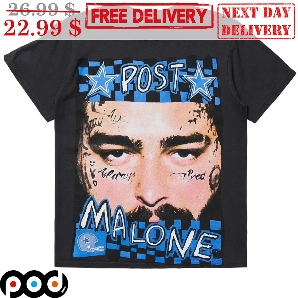 Post Malone Portrait Dallas Cowboys Shirt