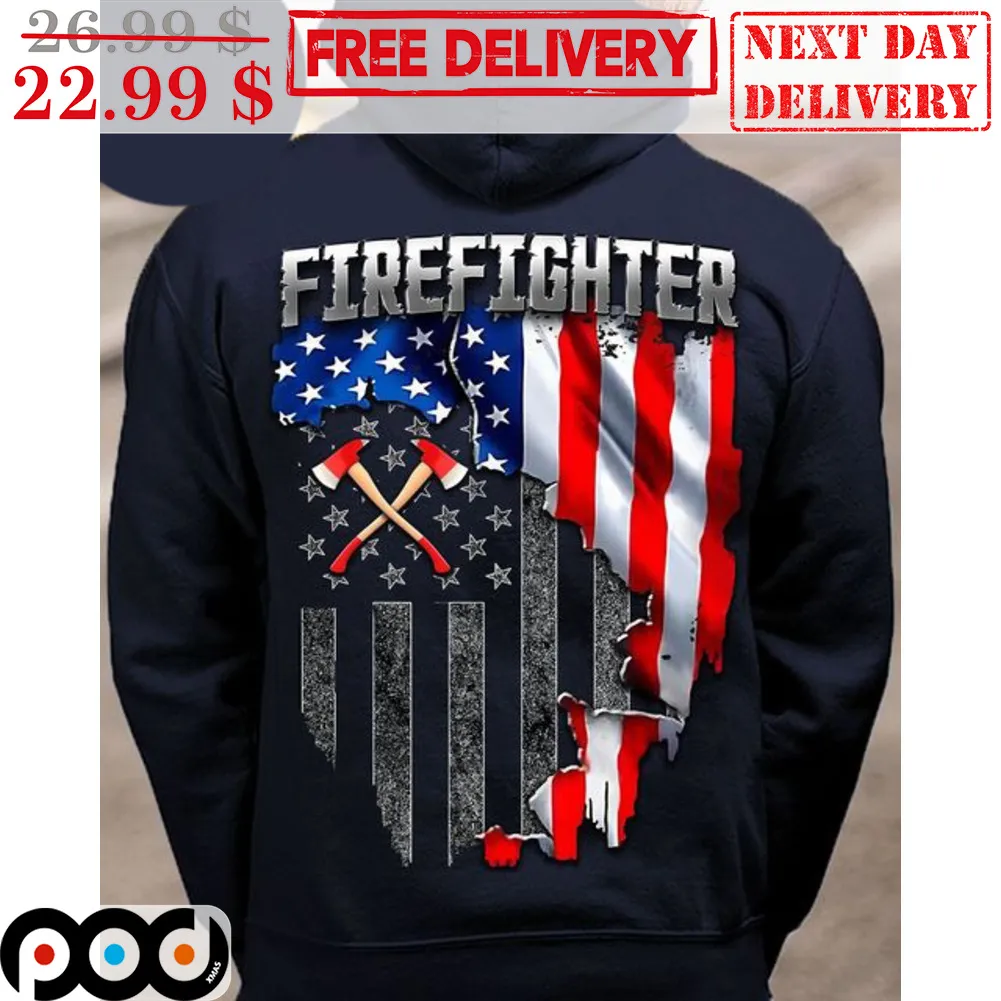 Firefighter American Flag Vintage Shirt