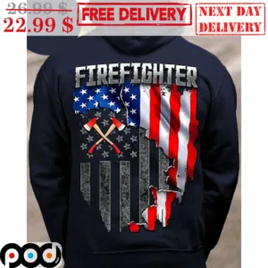 Firefighter American Flag Vintage Shirt