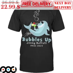 Shark Bubbles Up Jimmy Buffett Signature 1946 2023 Shirt