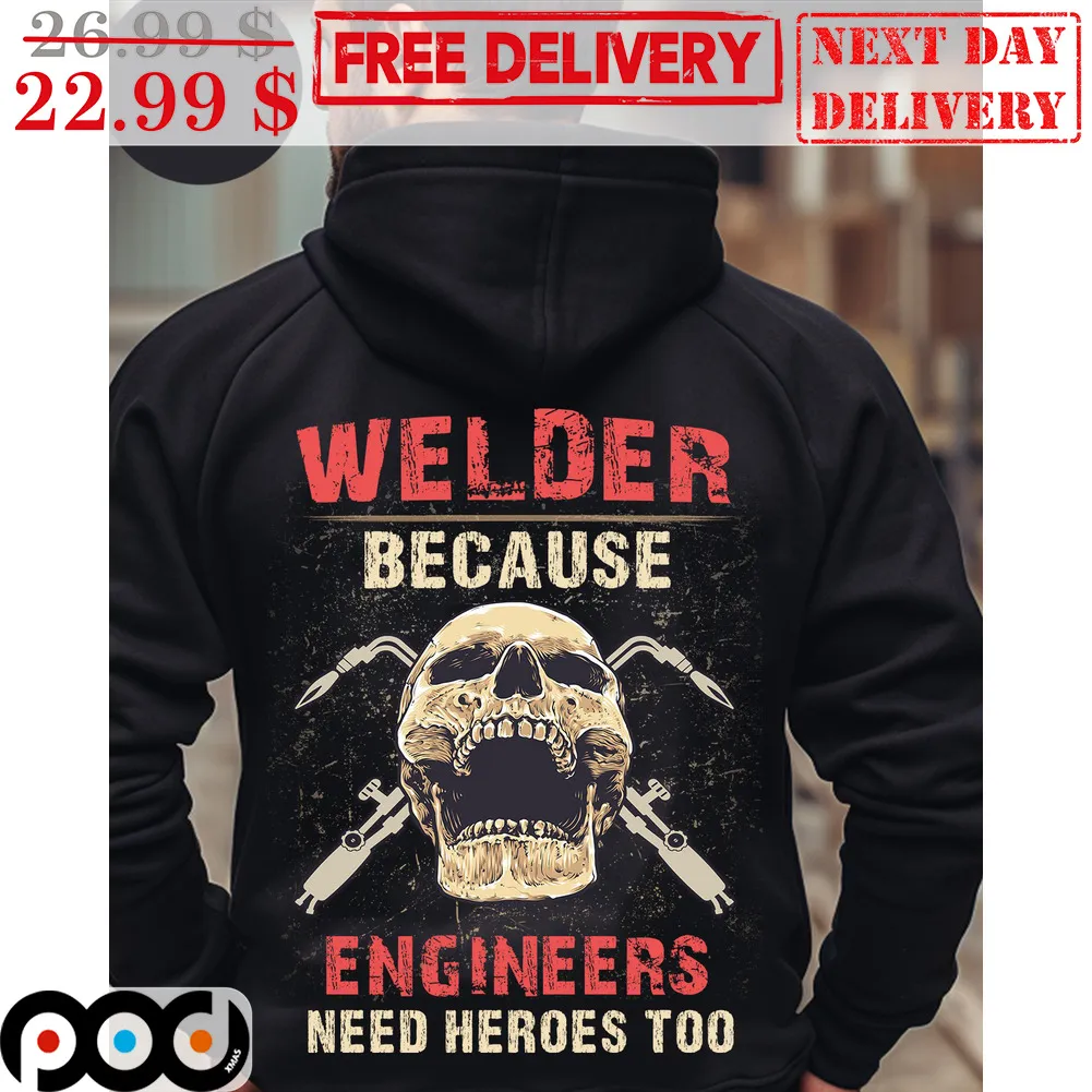 Skull Welder Because Engineers Need Heroes Too Vintage Shirt