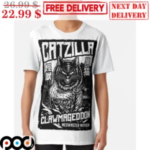 Catzilla Clawnmageddon Meownster Mayhem Vintage Shirt