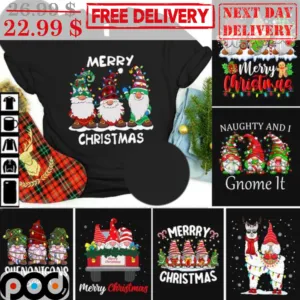 Gnomes Merry Christmas Family Match Shirt