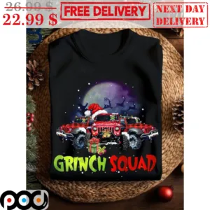 Car Grinch Squad Moon Night Christmas Shirt