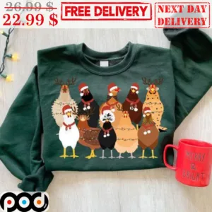 Chickens Light Christmas Shirt