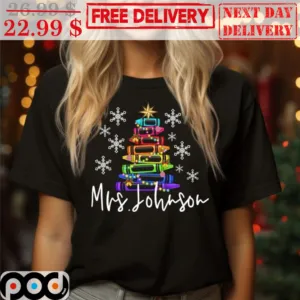 Custom Name Wax Crayons Pine Tree Ugly Christmas Shirt