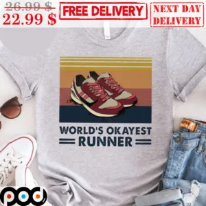 Shoes World's Okayest Runner Vintage Shirt