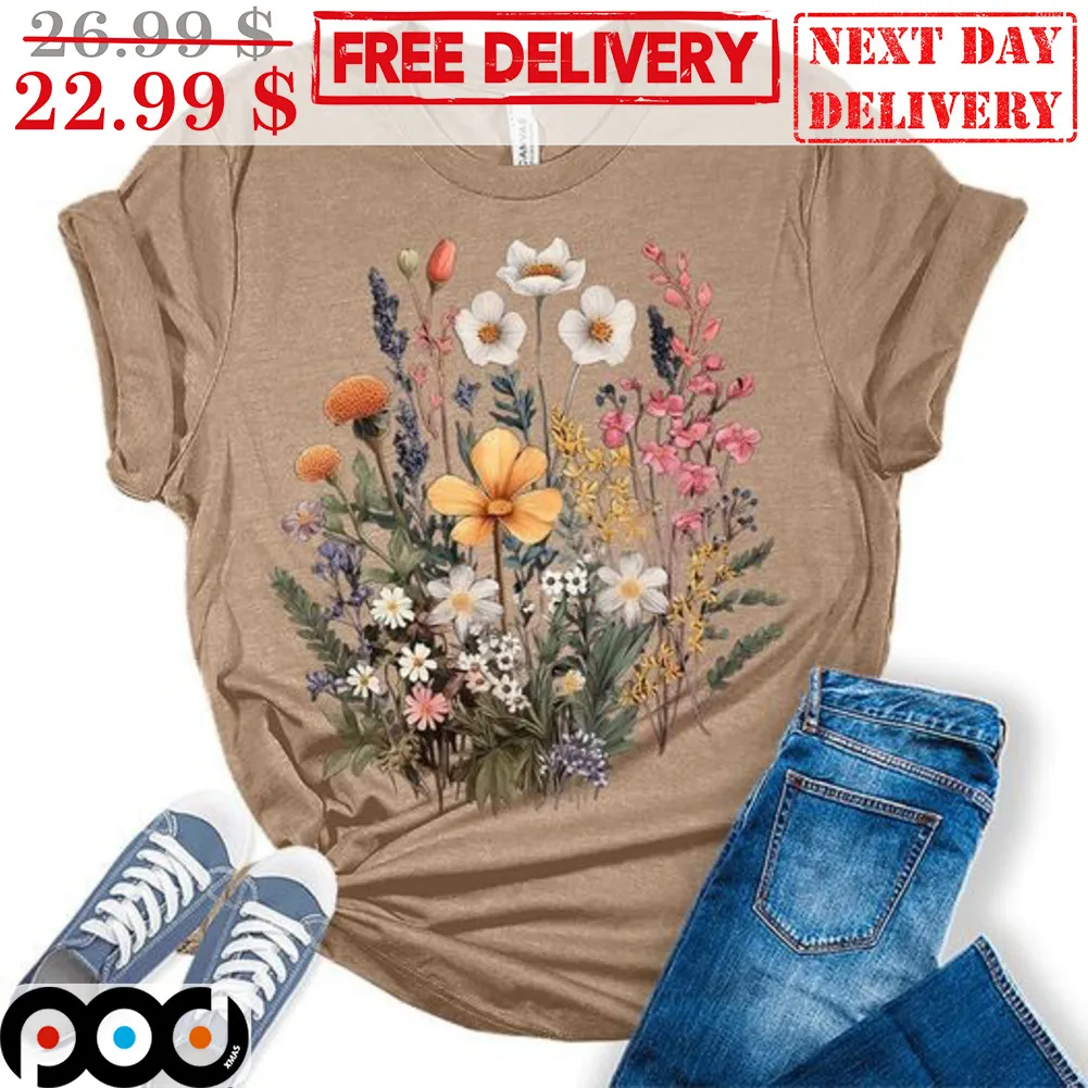 Wildflower Floral Botanical Shirt