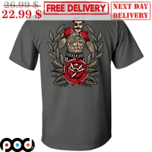 Boxing Man Beard Roses Shirt