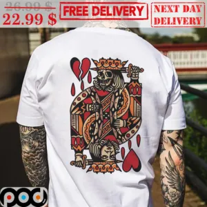 Playing Card Skull The King Heart Shirt