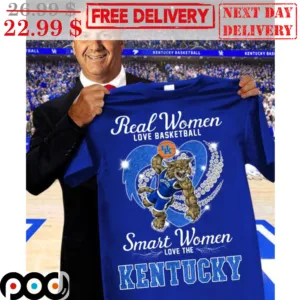 Diamond Heart Real Women Love Basketball Smart Women Love The Kentucky Shirt