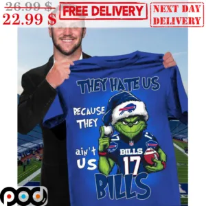 Santa Grinch They Hate Us Because They Ain't Us Buffalo Bills Shirt