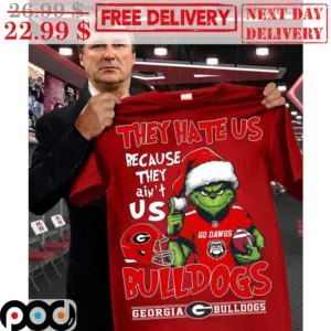 Santa Grinch They Hate Us Because They Ain't Us Georrgia Bulldogs Shirt
