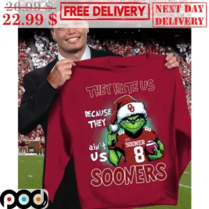 Santa Grinch They Hate Us Because They Ain't Us Sooners Shirt