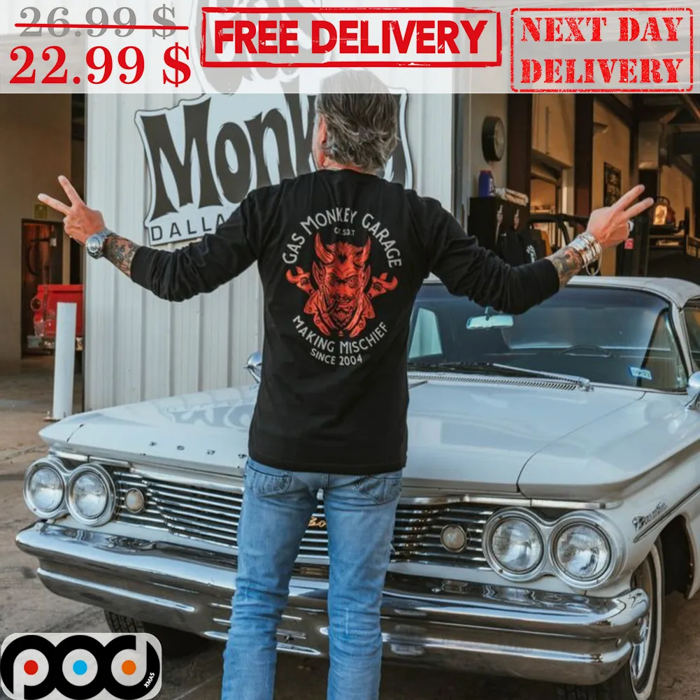 Devil Gas Monkey Garage Making Mischief Since 2004 Shirt