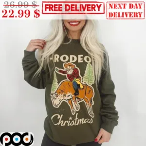 Santa Cow Rodeo Chrismtas Shirt