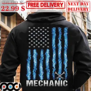 Proud Mechanic Are Awesome American Flag Shirt