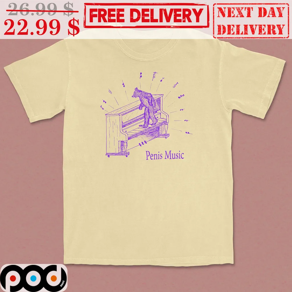 Bear Piano Penis Music Shirt