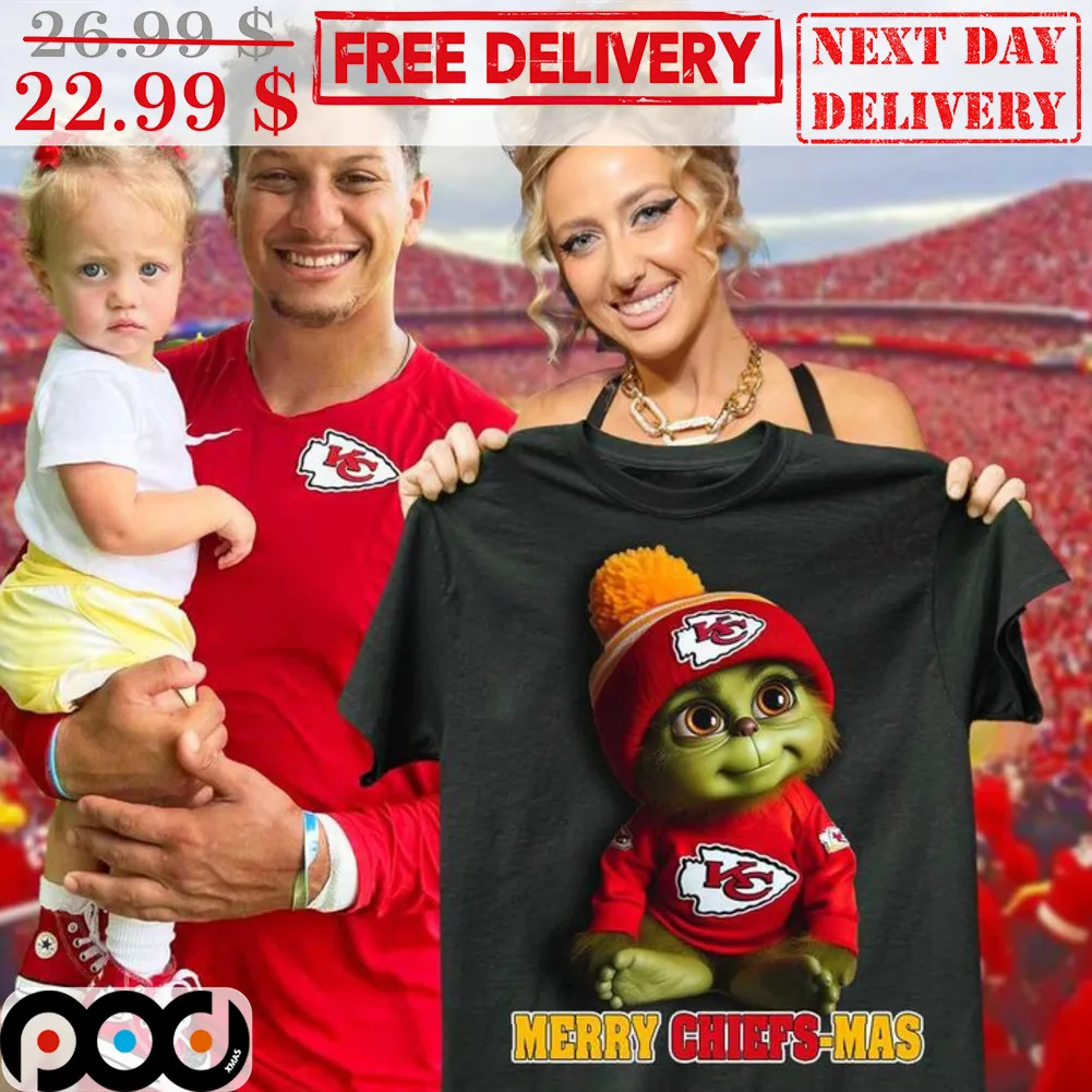 Baby Yoda Merry Chief-Mas Kansas City Chiefs Shirt
