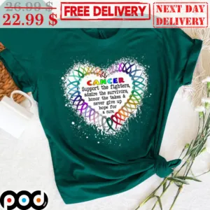 Heart Cancer Support The Fighters Admire The Survivors Honor The Taken And Never Give Up Hope For A Cure Shirt